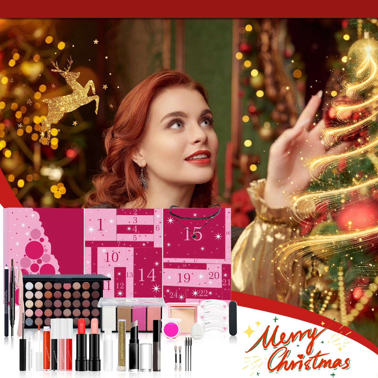 Beauty Makeup Events - Dziewczęcy makijaż kalendarz adwentowy niespodzianka pudełko