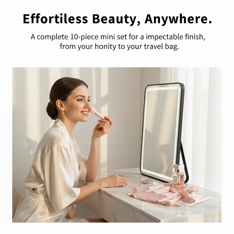 Beauty Makeup Events - 10 szt. Syntetycznych pędzli do makijażu