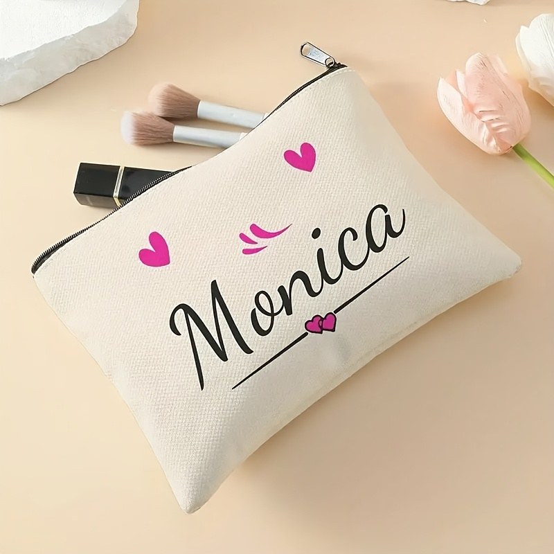 Beauty Makeup Names - Personalizowana kosmetyczka z zamkiem błyskawicznym, z