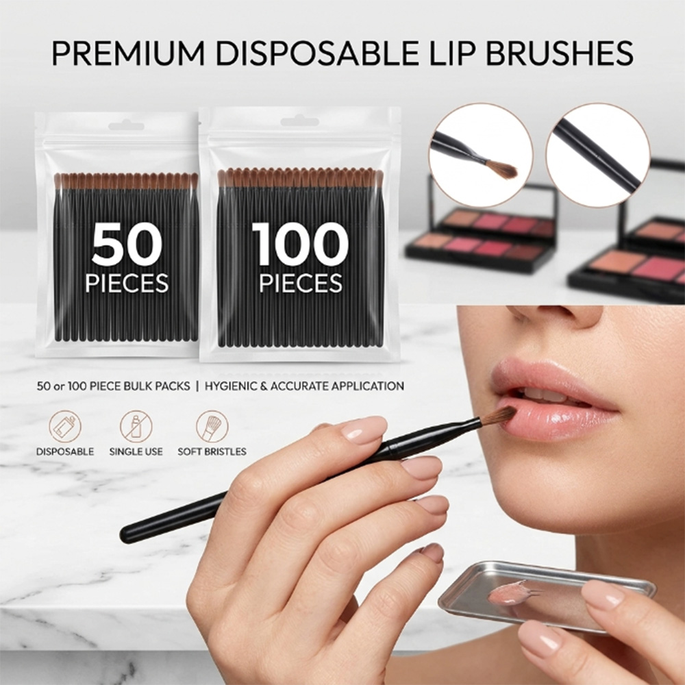 Beauty Makeup Tools - Zestaw 50/100 szt. jednorazowych pędzelków do