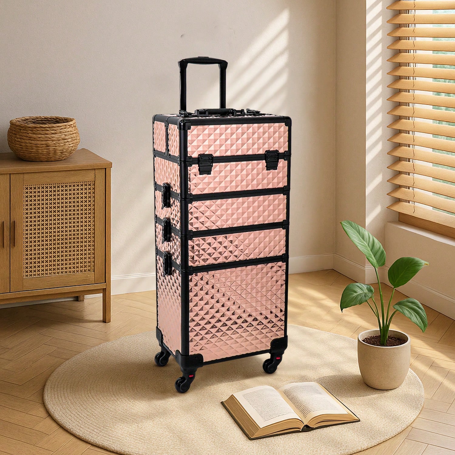 Makeup Organizer - Profesjonalny kuferek na kółkach do makijażu