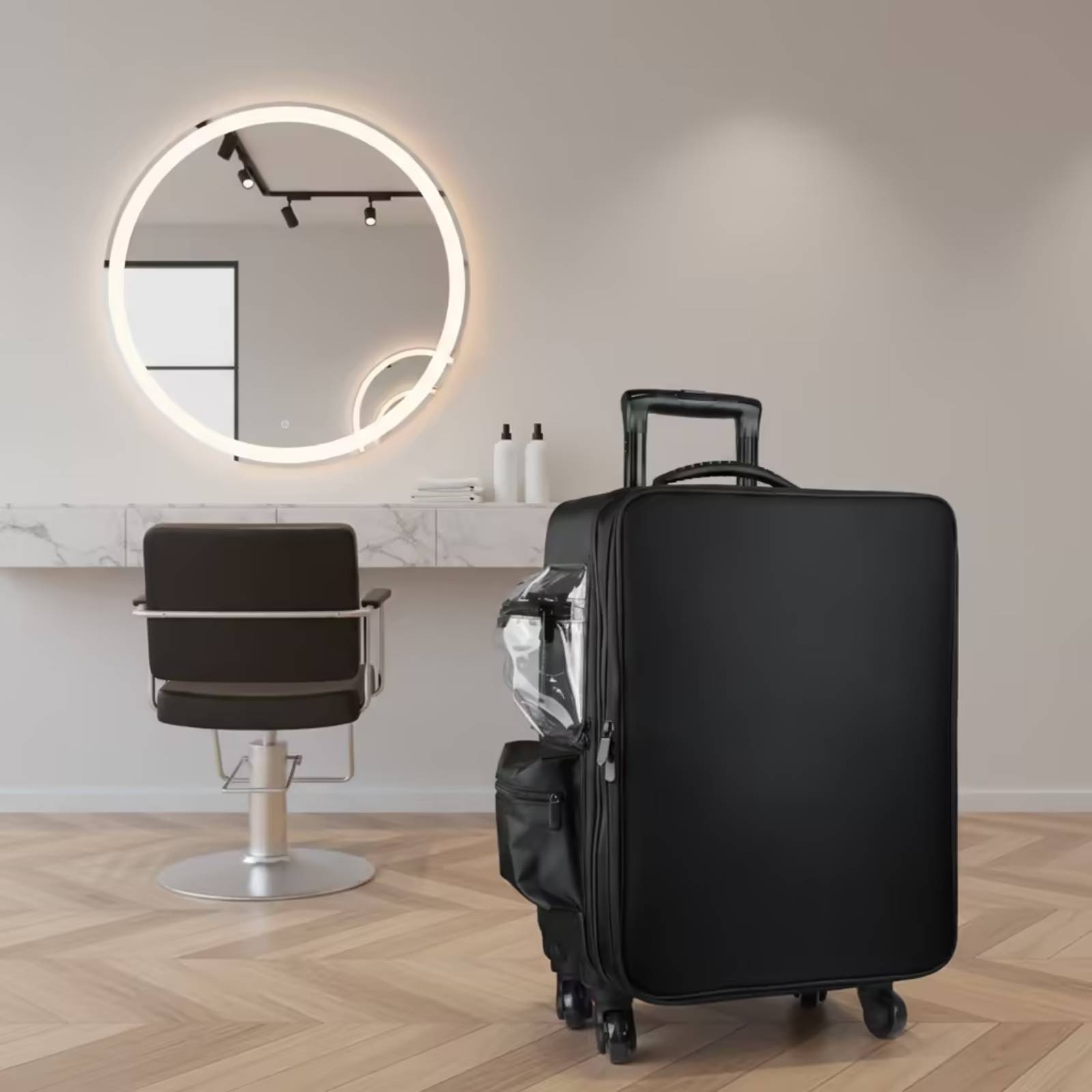 Makeup Organizer - Kuferek na kosmetyki z obrotowymi kółkami,