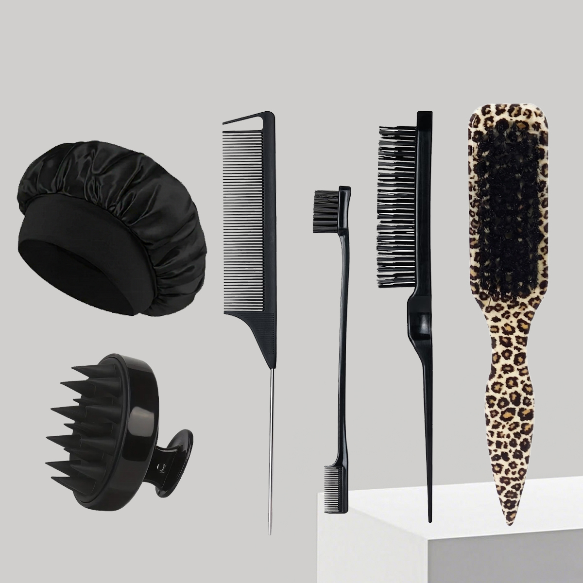 Hair Scalp Massager - 6-częściowy zestaw narzędzi do stylizacji włosów