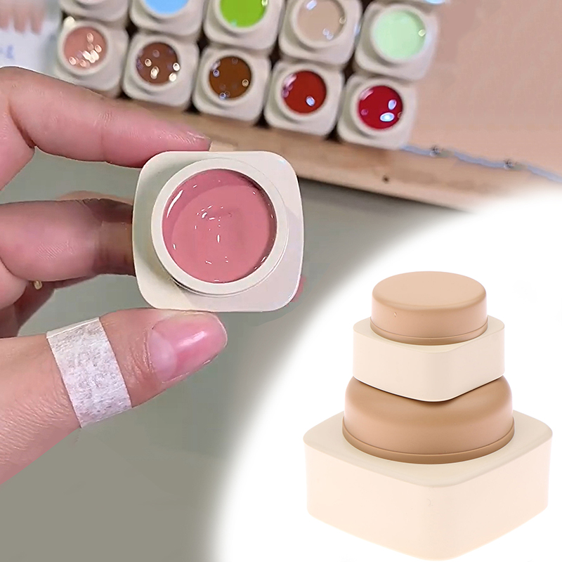 Beauty Makeup Tools - Puste plastikowe kwadratowe pojemniki na kosmetyki