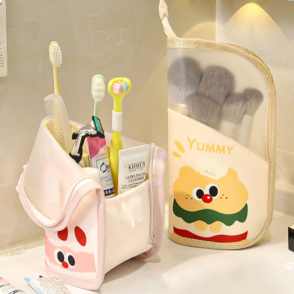 Makeup Organizer - 1 szt. Kosmetyczka Podróżna Stojąca Torba