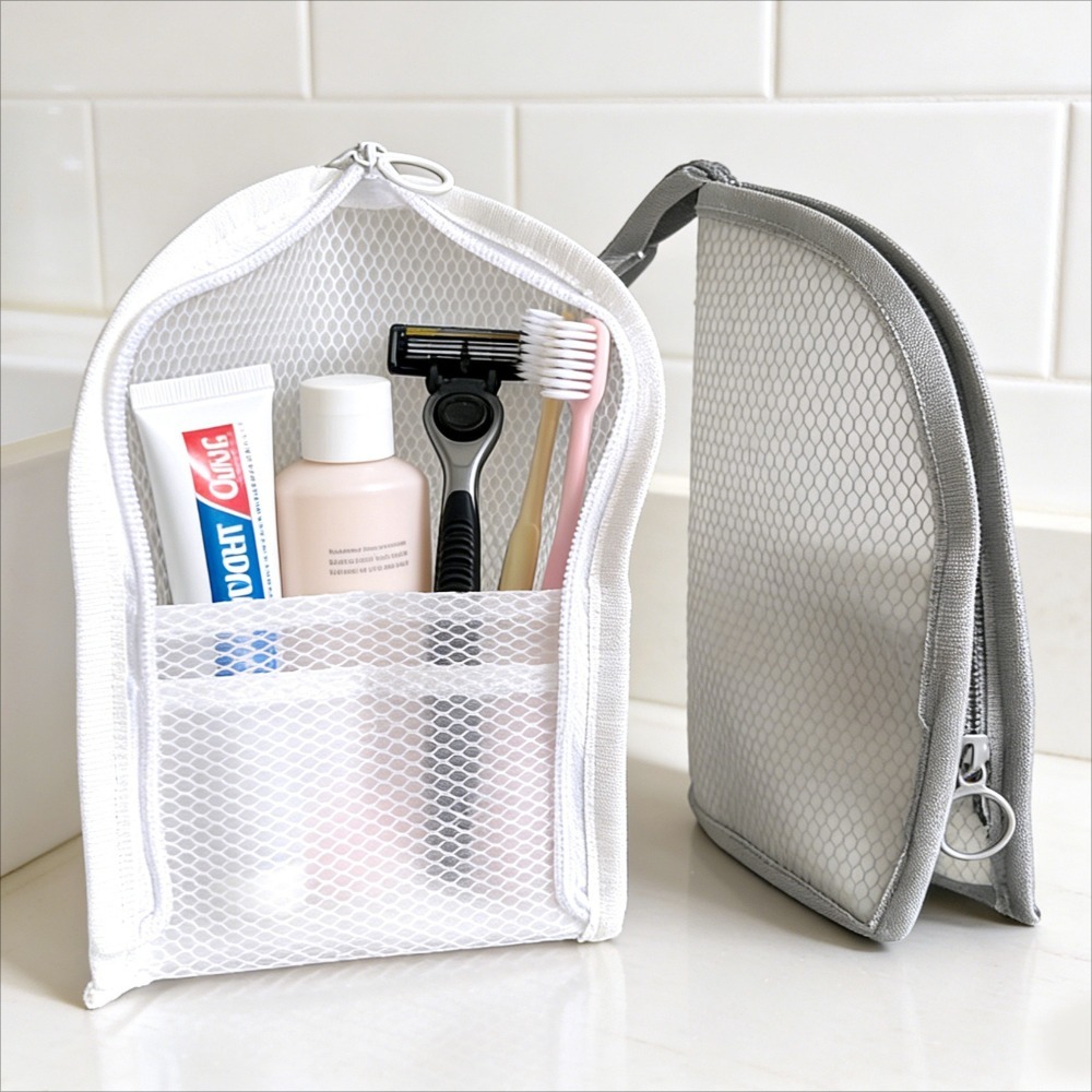 Makeup Organizer - Siatkowa kosmetyczka oddychająca szybkoschnąca stojąca pionowa