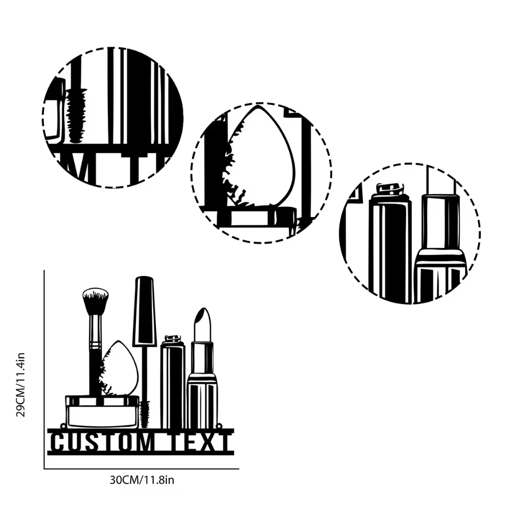 Niestandardowa metalowa grafik – Beauty Makeup Names recenzja i cena
