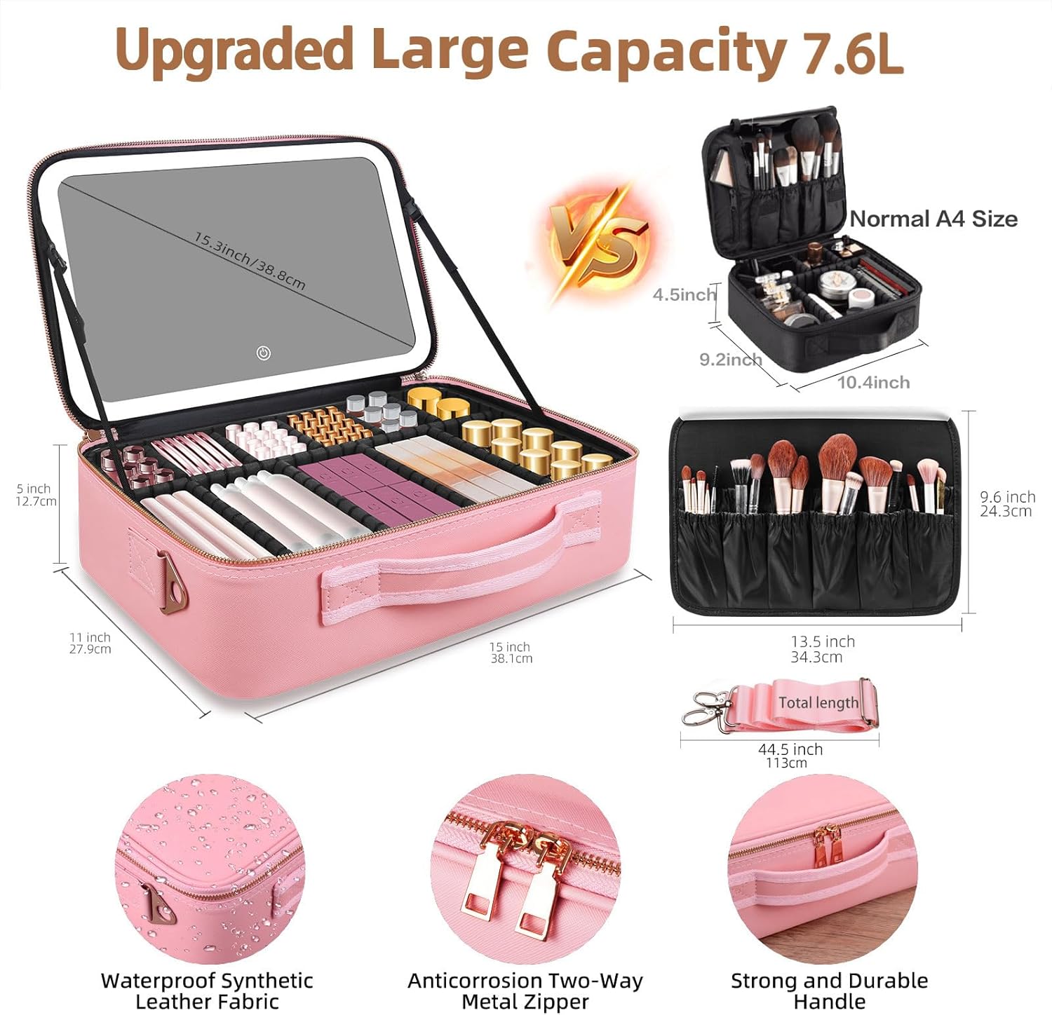 Duża kosmetyczka z lustrem LED – Makeup Organizer recenzja i cena